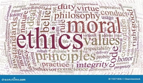 Ethics And Principles Word Cloud Stock Illustration Illustration Of