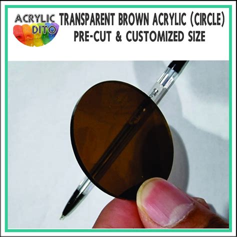 Transparent Brown Circle Round Acrylic Sheet Pre Cut And Customized