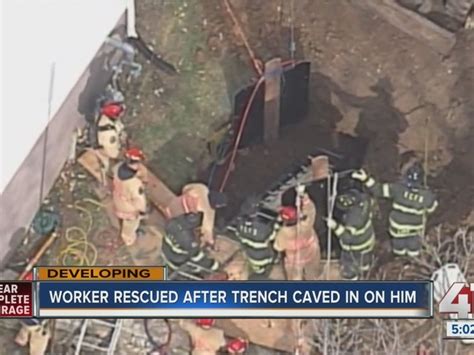 Kc Firefighters Rescue Trapped Worker