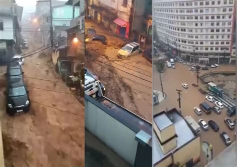 Chuva forte causa enxurradas deslizamentos e morte em Petrópolis