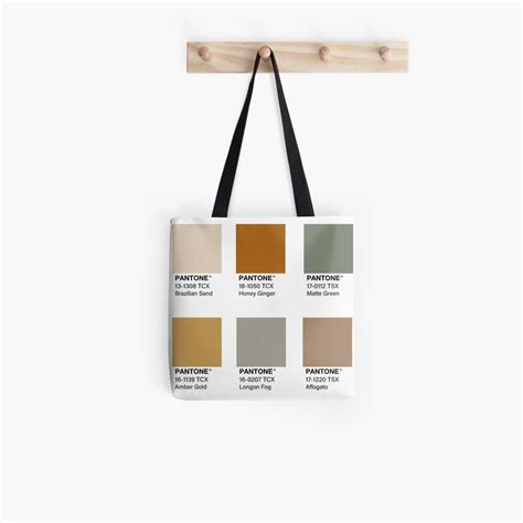 Neutrals Gold And Green Pantone Color Swatch Pack Tote Bag By