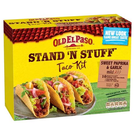 Old El Paso Mexican Stand N Stuff Sweet Paprika And Garlic Taco Kit Ocado