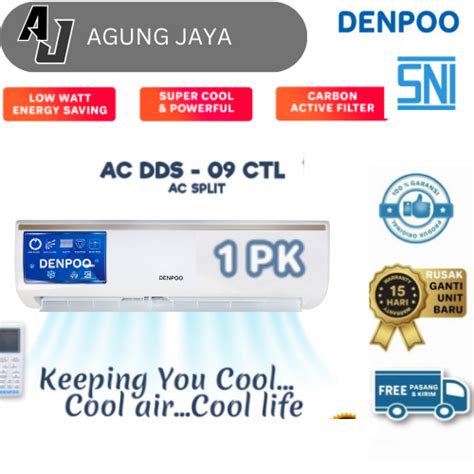 Jual AC PENDINGIN RUANGAN DENPOO 1 PK DDS 09 CTL UNIT ONLY PASANG