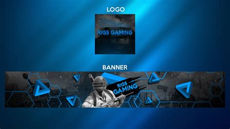 New PUBG Blue 2020 YouTube Banner Template | Rigs Gaming - YouTube