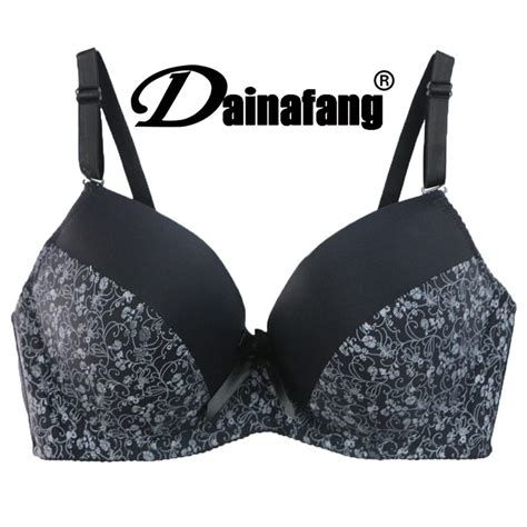 Dainafang New Sexy Quarter Bras Plus Size Womens Floral Def Cup Push Up