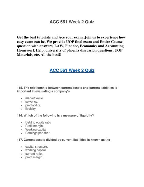 Acc Week Quiz Uop Assignment Help By Uop Assignment Ehelp Issuu