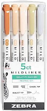 Amazon Zebra Pen Neutral Palette Set Includes Mildliner