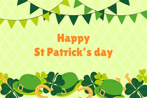 Free Vector Hand Drawn St Patricks Day Clovers Background