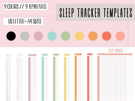 The Printable Sleep Tracker Template Is Shown