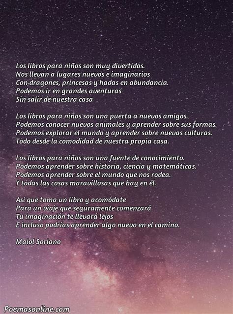 Cinco Poemas sobre Libros para Niños Poemas Online