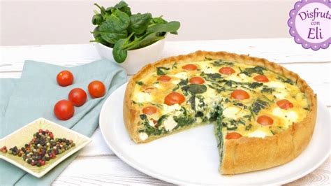 Receta quiche espinacas y queso de cabra Delicioso y fácil de preparar