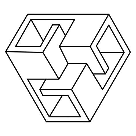 Impossible Shapes Sacred Geometry Hexagon Web Design Elements