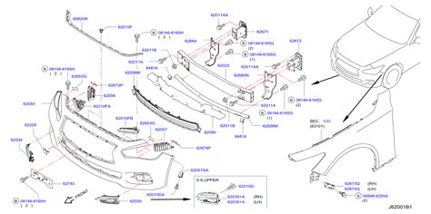 Infiniti Ex Base Lwb Bumper Seal Front Ga C Genuine