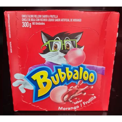 Bubbaloo Morango Chiclete Caixa Com 60 Unid Babalu Bubaloo Mondelez