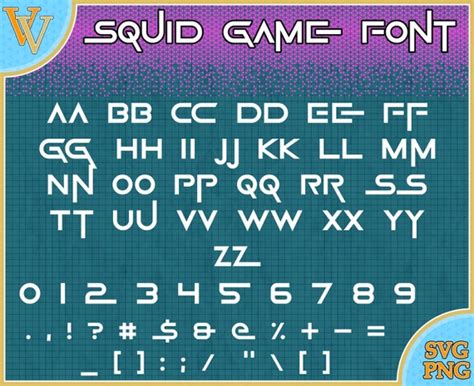 Squid Game Logo Font Svg And Png Files Etsy Hong Kong