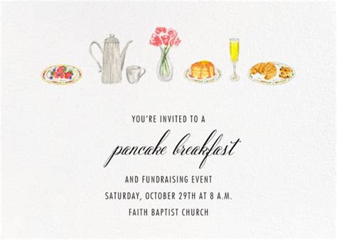 Pancake Breakfast Invitations | Send online instantly | RSVP tracking