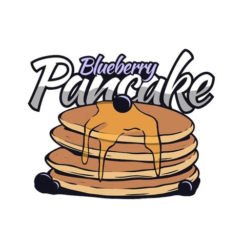 Premium Vector Blueberry Pancake Logo Design For Template