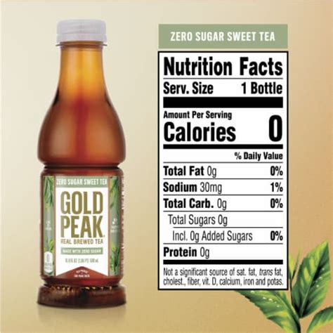 Gold Peak Diet Iced Tea No Sugar Added Zero Calorie Drink 6 Ct 169