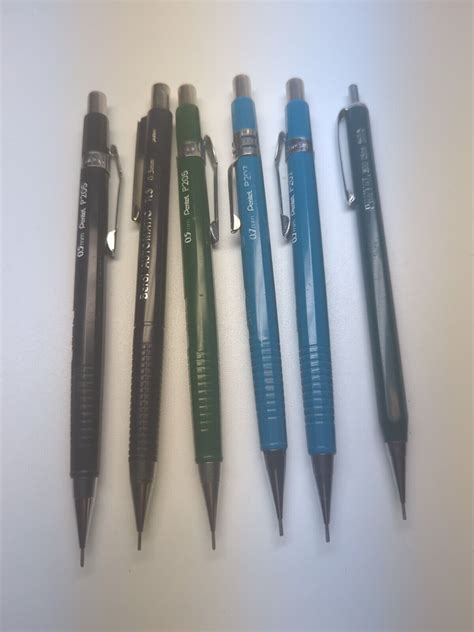 Vintage Pentel P207 Multicolored 07mm Mechanical Pencil Lot Of 6 Bonus