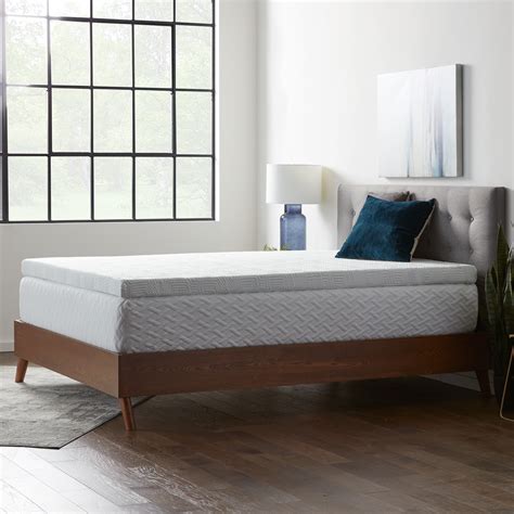 Best Buy Lucid Comfort Collection Queen Gel Memory Foam Topper With