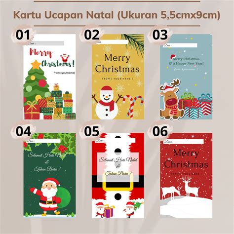 Kartu Ucapan Natal Tahun Baru Custom Kartu Natal Merry Christmas