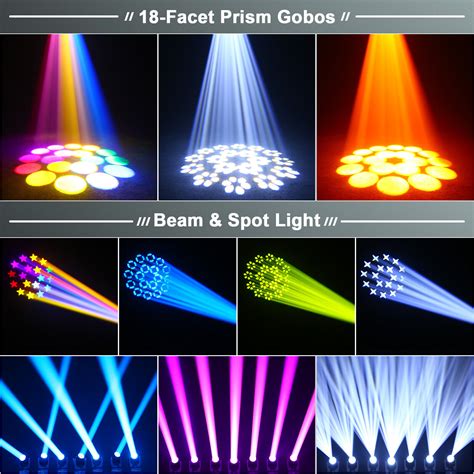 150W LED Moving Head Beam DMX Spot 7 Gobo 6 12 Prisma Bühnenlicht DJ