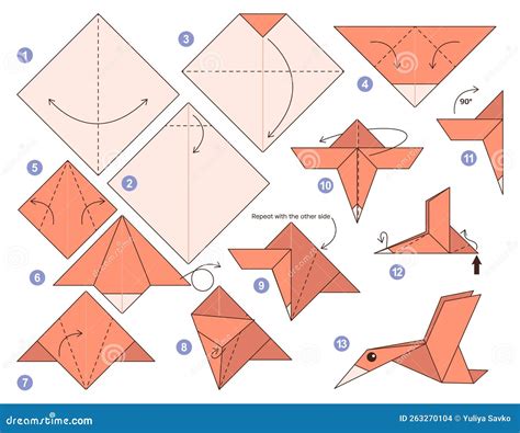 Origami Tutorial For Kids Origami Cute Candy Vector Illustration