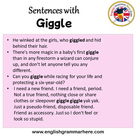 Sentences With Giggle Giggle In A Sentence In English Sentences For