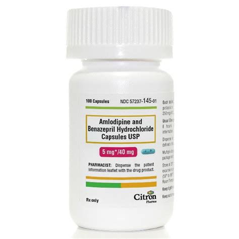 Amlodipinebenazepril 5 40mg Rx Products