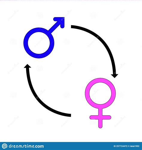 Symbool Voor De Overgang Van Het Geslacht Van Man Naar Vrouw En Van