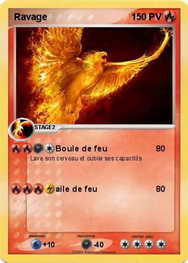 Pokémon Ravage 9 9 Boule de feu Ma carte Pokémon