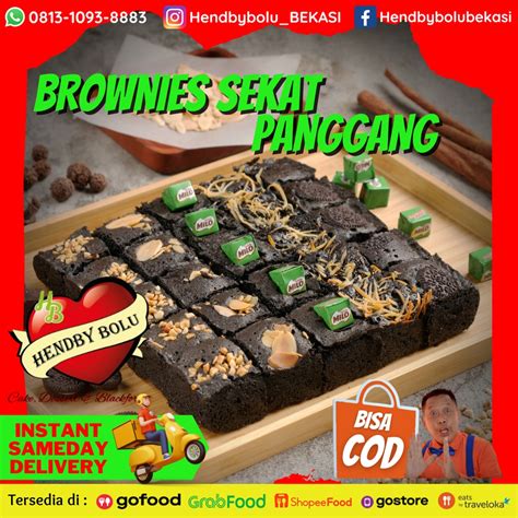 Jual Kue Brownies Sekat Brownis Skat Panggang Kacang Milo Cube Oreo