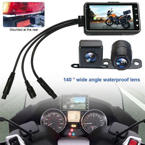 Motorcycle Bike Dvr Front Rear View Camera Dash Video Recorder G Sensor