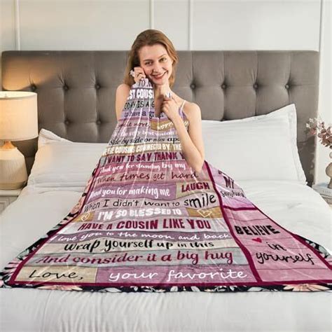 To My Cousin Throw Blanket Cousin Gifts For Women Birthday Gifts