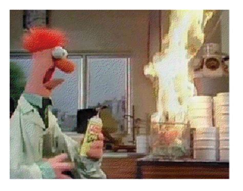 Beaker Muppet Fire