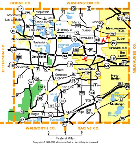 Recent Waukesha County Map Waukesha County Wisconsin Waukesha County Wi