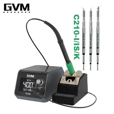 Gvm T S W Lcd Smart Soldering Station C Solder Iron Tips