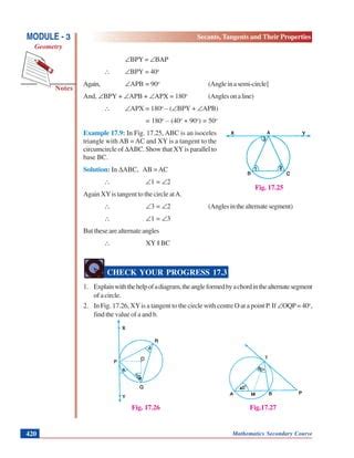 Secants Tangents And Their Properties Geometry Pdf