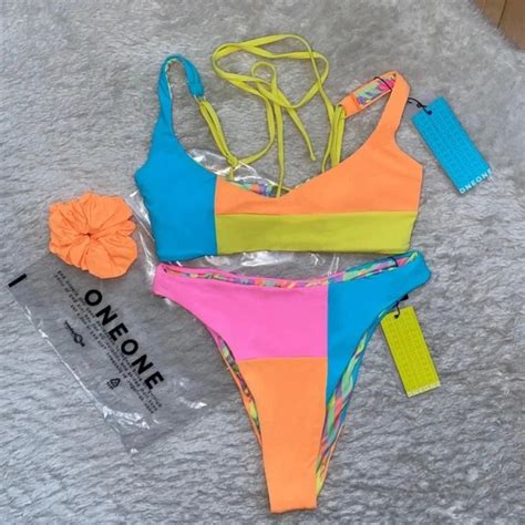 OneOne Swimwear Swim Oneone Swimwear Bikini Set Anastasia Top And Lourdes Bottom In Cockatoo