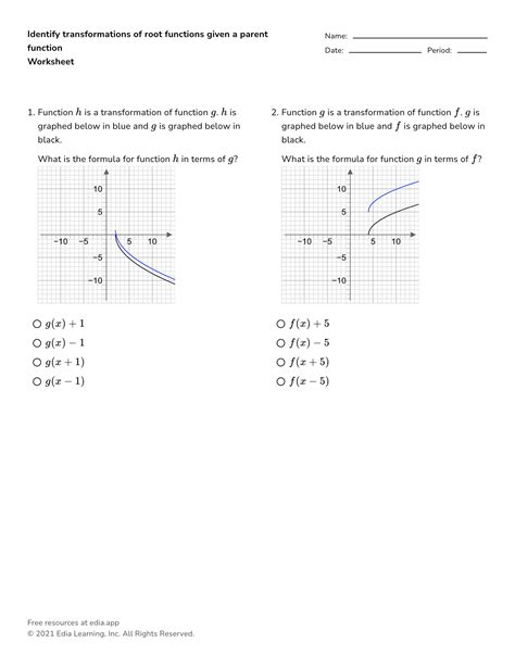 Two Step Transformations Old Version A Worksheets Library