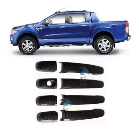 Kit X 4 Cubre Manijas Carbono Ford Ranger Focus 2 Y 3