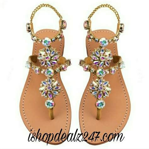 Rhinestone Gladiator Sandals Ecco Shoes Women Bling Sandals Jeweled