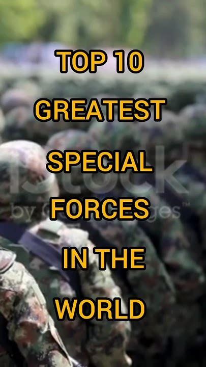 Top 10 Greatest Special Forces In The World 💪💪 Youtube