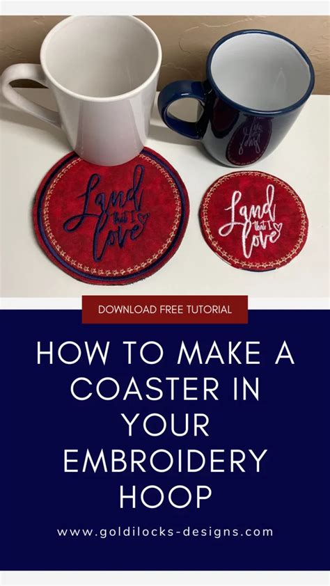 Tutorial How To Make A Basic Coaster In Your Machine Embroidery Hoop