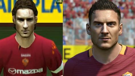 Esta es la evolución de Totti el más veterano de la saga FIFA en los