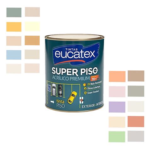 Tinta Super Piso Acr Lica Premium Eucatex Mais Resistente Em Cores