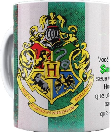 Caneca Harry Potter Casa Sonserina De Hogwarts Elo