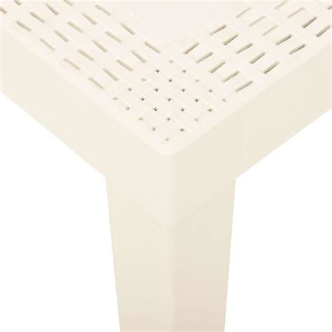 Zerodis Table De Jardin Blanc X X Cm Plastique Ab Re