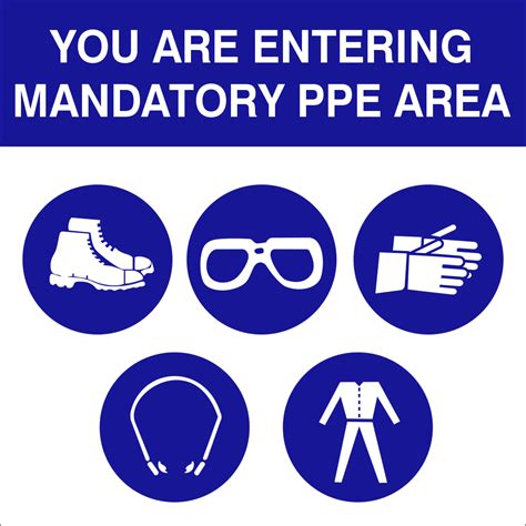 You Are Entering Mandatory Ppe Area Sign