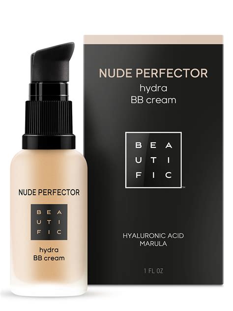 BEAUTIFIC BB крем для лица с гиалуроновой кислотой тонирующий Nude Perfector 2 тёплый бежевый
